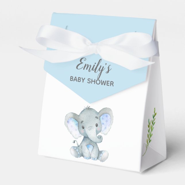 Elephant Fevor Box (Boy Baby Shower) Geschenkschachtel (Vorderseite)