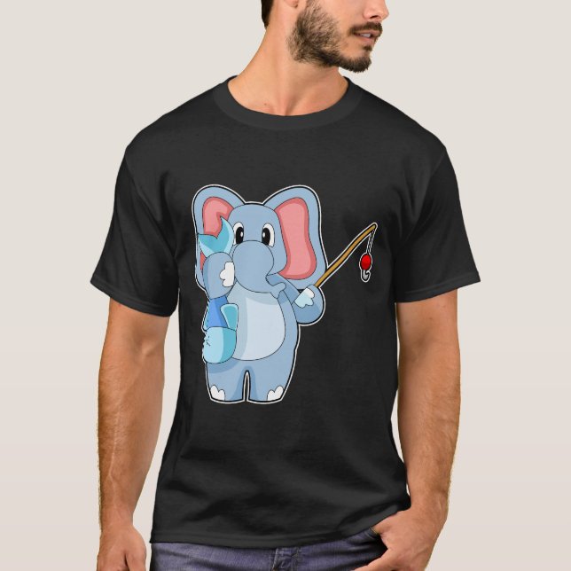 Elephant Fisher Fish T-Shirt (Vorderseite)