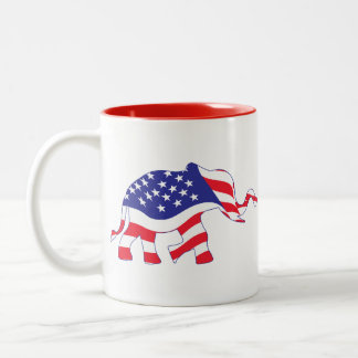 Elephant-FLAG Zweifarbige Tasse