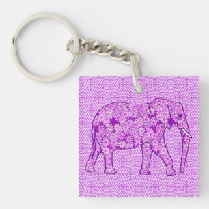 Eléphant fleur - améthyste violet