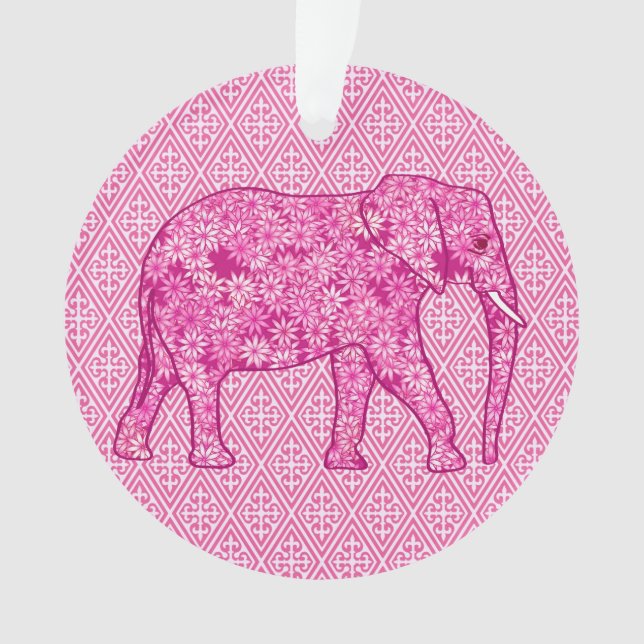 Éléphant fleur - rose fuchsia (devant)