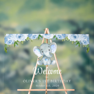 Eléphant, Fleurs Bleues, Bienvenue pour le premier