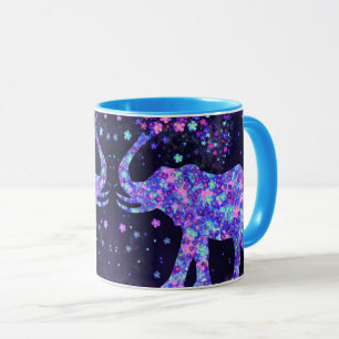 Elephant Flowers - Add Your Picture / Text / Name Tasse