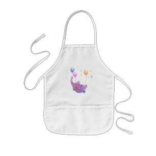Elephant Flying with Balloons Kids' Schürze Gift