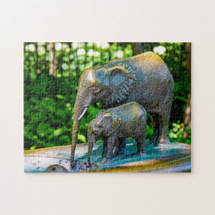 Eléphant Fontaine Puzzle
