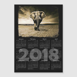 Elephant Foto 2018 Kalender Magnetkarte