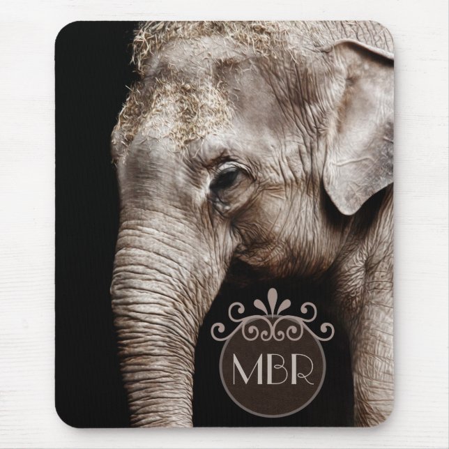 Elephant-Foto-Bild Mousepad (Vorne)
