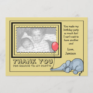 Elephant Foto Vielen Dank Dankeskarte