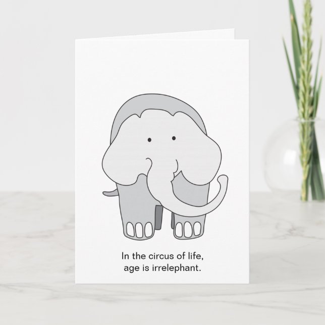 Elephant-Geburtstagkarte Karte (Vorderseite)