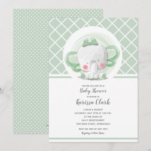 Elephant Gender Neutral Baby Shower Einladungen