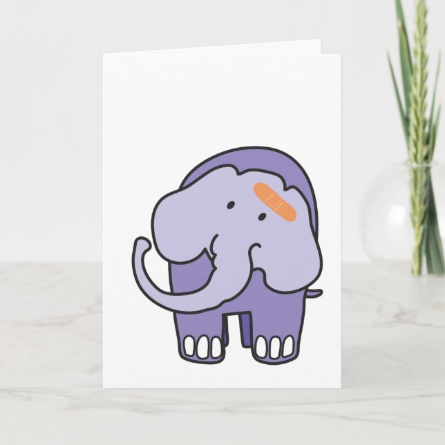 Elephant Get Well Card Karte (Vorderseite)