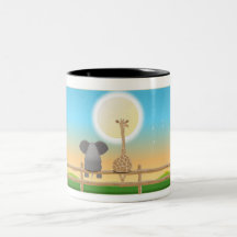 Elephant & Giraffe BESTE FREUNDIN Tasse