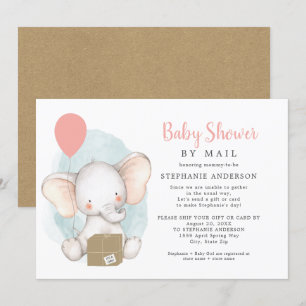 Elephant Girl Baby Showdown by Mail Einladung
