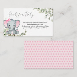 Elephant Girl Baby Shower Books für Baby Begleitkarte