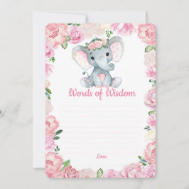 Elephant Girl Duwer Worte der Weisheit Einladung