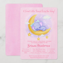Elephant Girl Sweet Little Peanut Baby Dusche