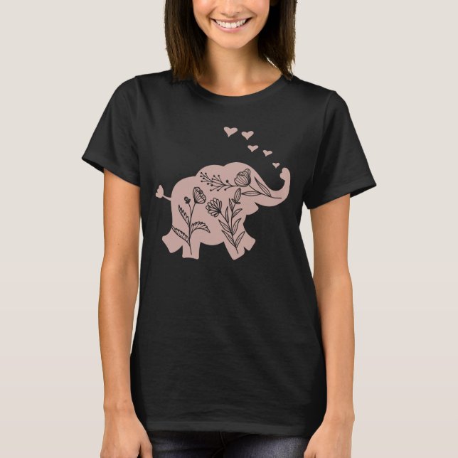 Elephant Girls Women Blume T-Shirt (Vorderseite)