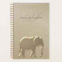 Elephant Gold Elegant Mit Monogramm