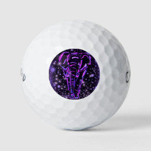 Elephant Golf Balls Wandern Lila Starry Night Golfball