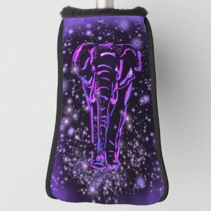 Elephant Golf Head Cover Lila Pink Starry Night Golf Headcover