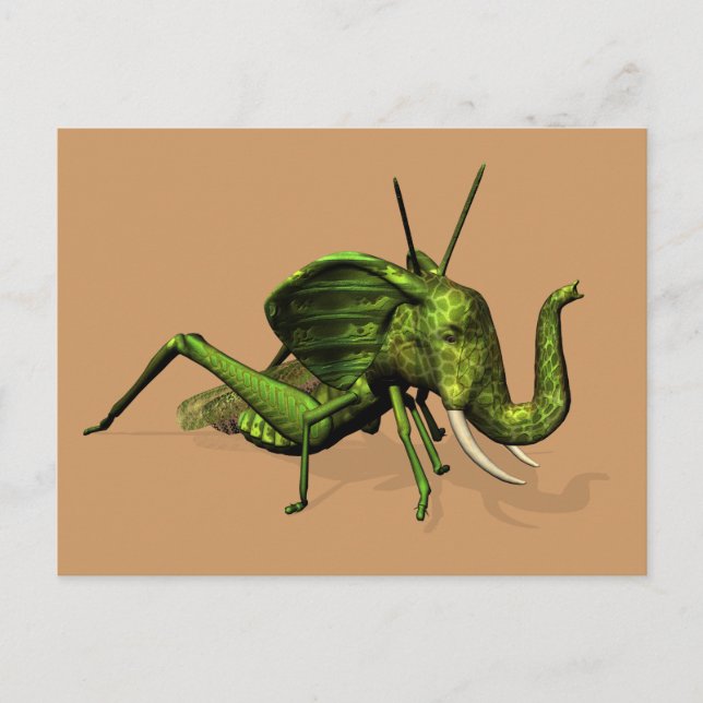 Elephant Grasshopper Crossbreed Postkarte (Vorderseite)