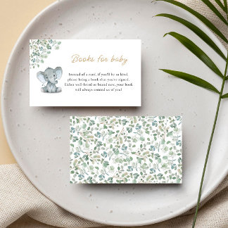 Elephant Greenerenery Baby Shower Books for Baby Begleitkarte