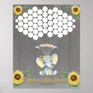 Elephant Guest Book Page Alternative Rustikal gelb Poster