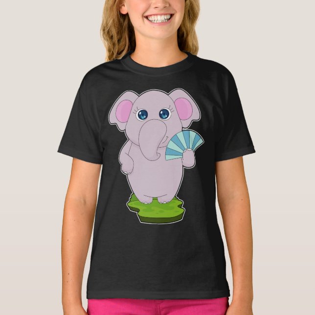 Elephant Hand Fan T-Shirt (Vorderseite)