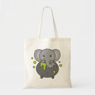 Elephant Happy Halloween Sac fourre-tout chauve-so