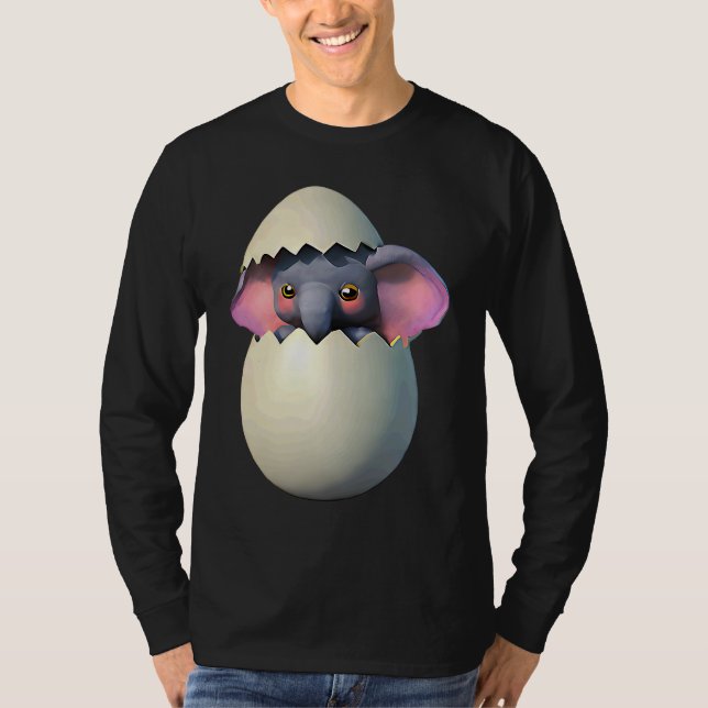 Elephant hatches from the egg T-Shirt (Vorderseite)