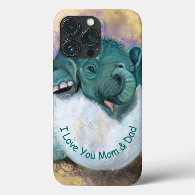 Elephant Hatching Funny iPhone Case - Benutzerdefi (Rückseite)