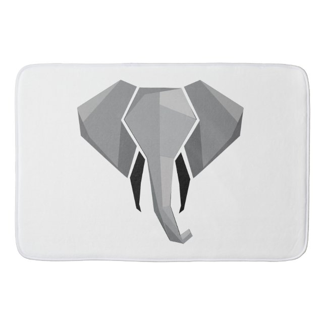 Elephant Head mit einfachen Formen Geometrien Badematte (Vorderseite)