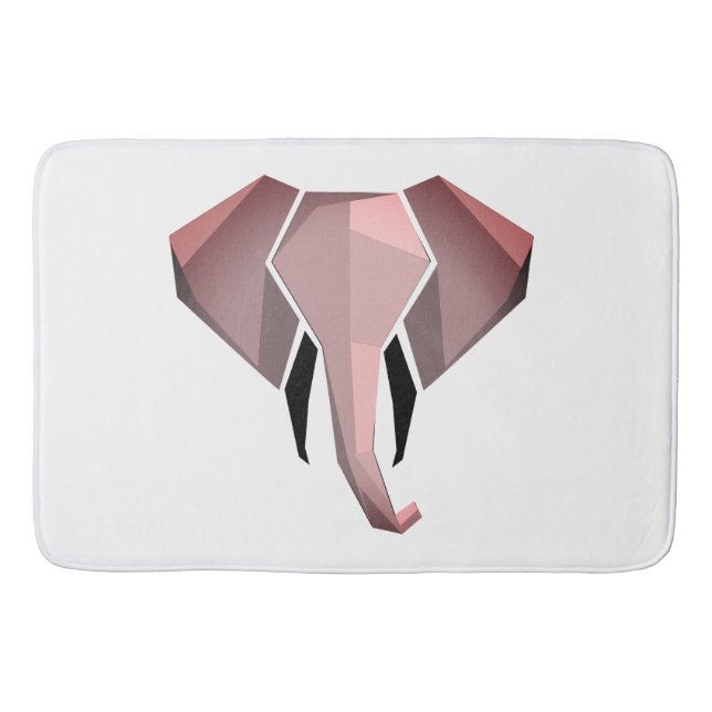 Elephant Head mit einfachen Formen Geometrien Badematte (Vorderseite)