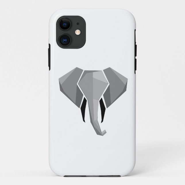 Elephant Head mit einfachen Formen Geometrien Case-Mate iPhone Hülle (Rückseite)