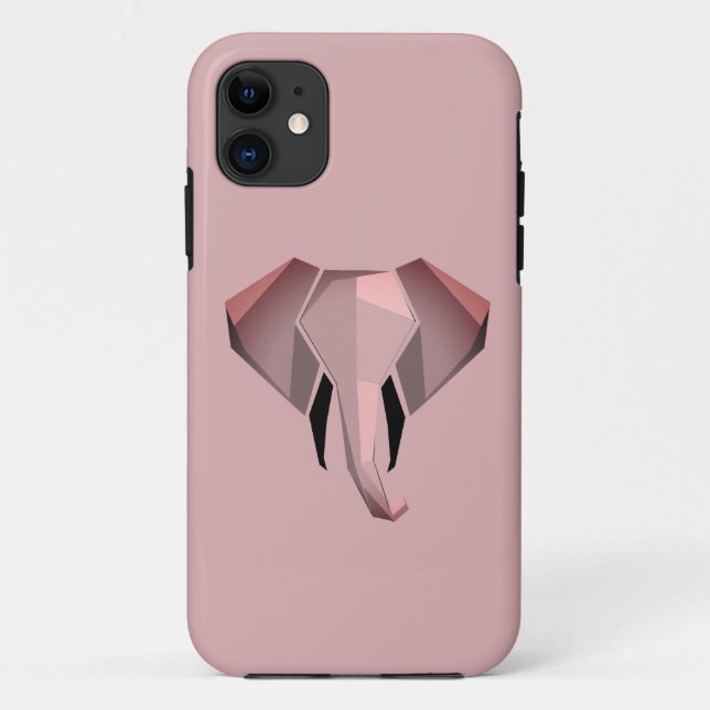 Elephant Head mit einfachen Formen Geometrien Case-Mate iPhone Hülle (Rückseite)