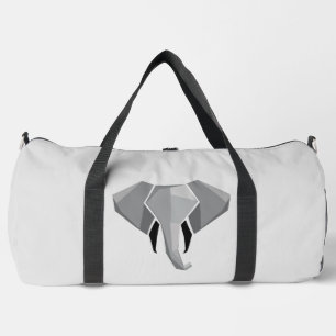 Elephant Head mit einfachen Formen Geometrien Duffle Bag