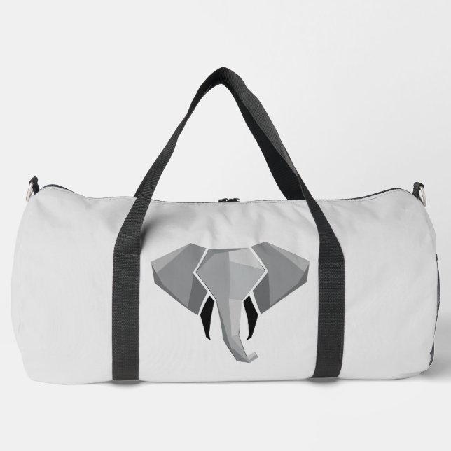 Elephant Head mit einfachen Formen Geometrien Duffle Bag (Vorderseite)