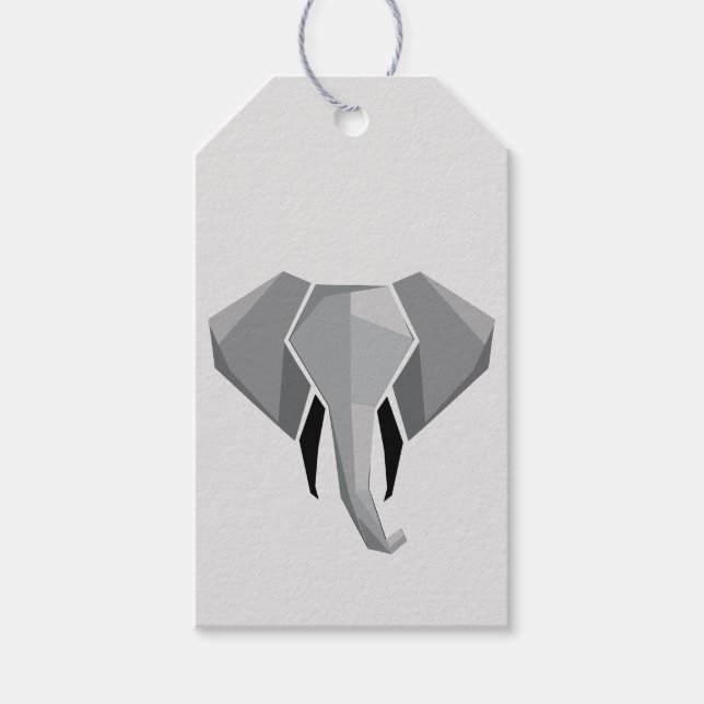 Elephant Head mit einfachen Formen Geometrien Geschenkanhänger (Vorderseite)
