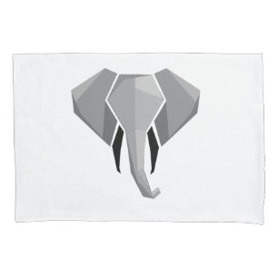 Elephant Head mit einfachen Formen Geometrien Kissenbezug