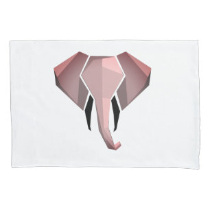 Elephant Head mit einfachen Formen Geometrien Kissenbezug
