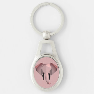 Elephant Head mit einfachen Formen Geometrien Schlüsselanhänger