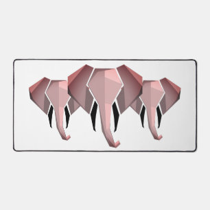 Elephant Head mit einfachen Formen Geometrien Schreibtischunterlage