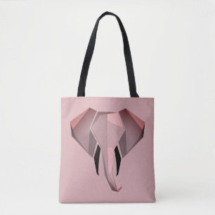 Elephant Head mit einfachen Formen Geometrien Tasche