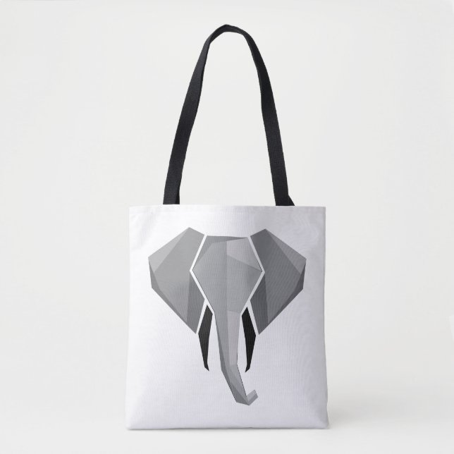 Elephant Head mit einfachen Formen Geometrien Tasche (Vorderseite)