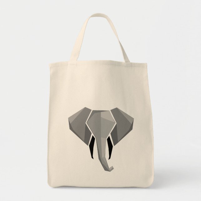 Elephant Head mit einfachen Formen Geometrien Tragetasche (Vorne)