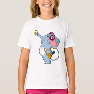 Elephant Headphone Music T-Shirt