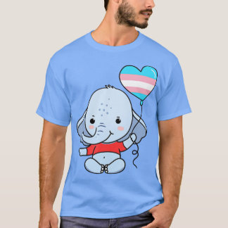 Elephant Heart Balloon Trans Pride T-Shirt