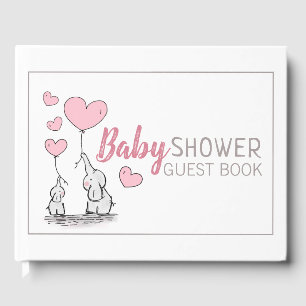 Elephant Hearts Baby Shower Gästebuch