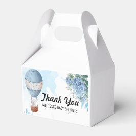 Elephant Heißluftballon blau Hydrangea vielen Dank Geschenkschachtel