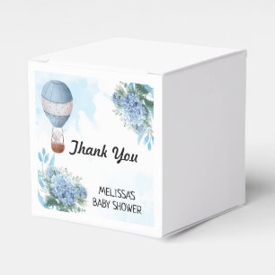 Elephant Heißluftballon blau Hydrangea vielen Dank Geschenkschachtel